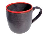 Yaletown Shorty Mug with red rim by Matthew Freed